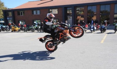 Pamukkalede Cumhuriyet Bayramına özel motosiklet turu